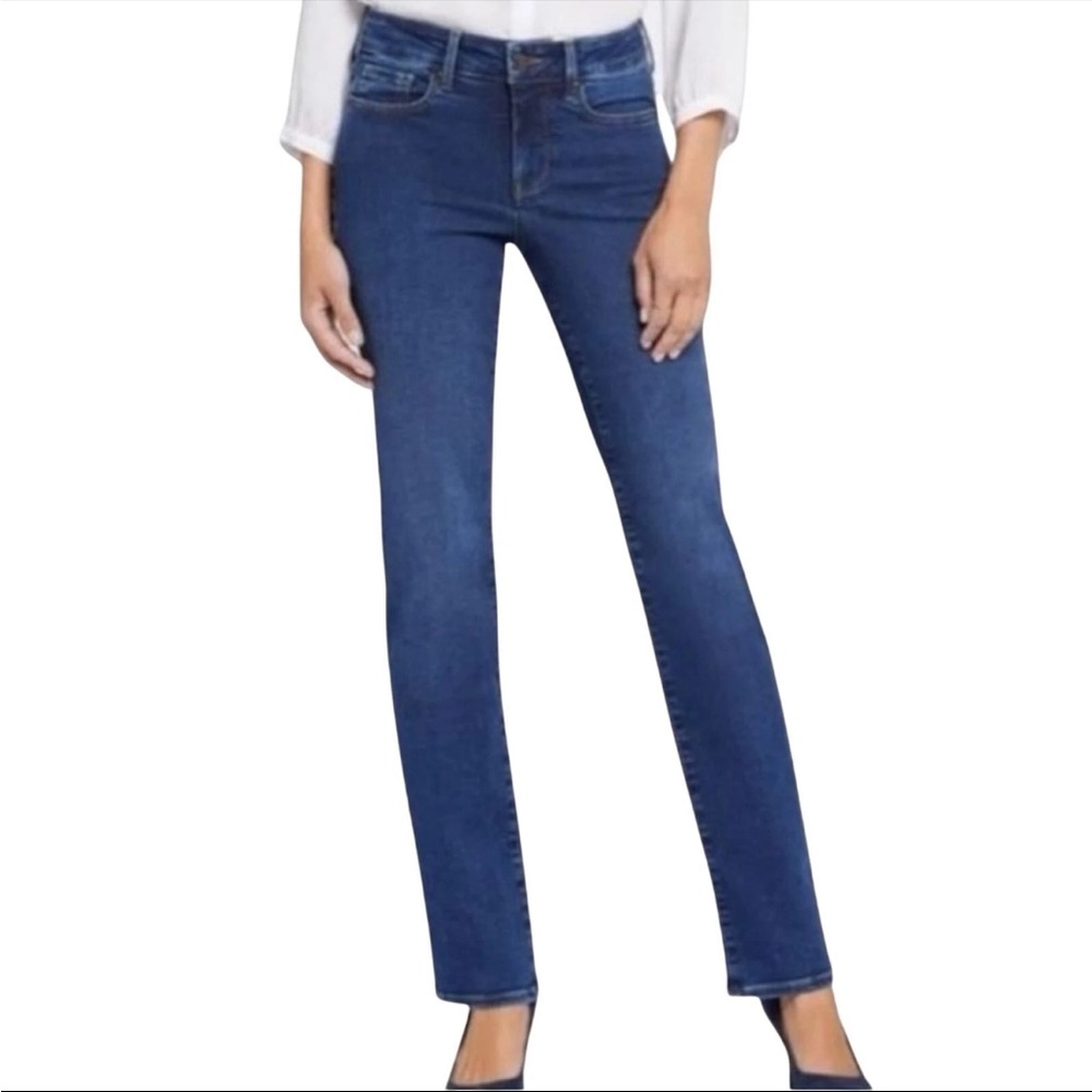 NYDJ Jeans‎ Marilyn Straight Leg Mid Rise Slimming Medium Wash Women’s Size 10